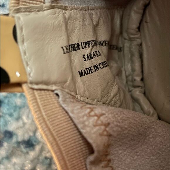 Yosi Samra “Samara” tan black patent leather polka dot flats 7 - Picture 7 of 8